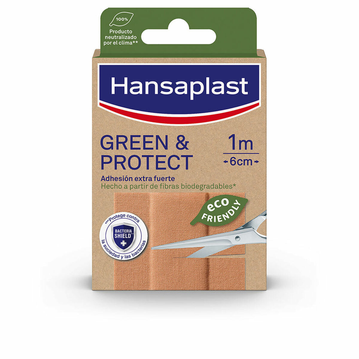 Plasters Hansaplast Green & Protect 10 x 6 cm 10 Units Hansaplast