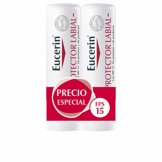 Lip balm Eucerin Protector Labial Lote 2 Units Spf 15 Pack 4,8 g Eucerin