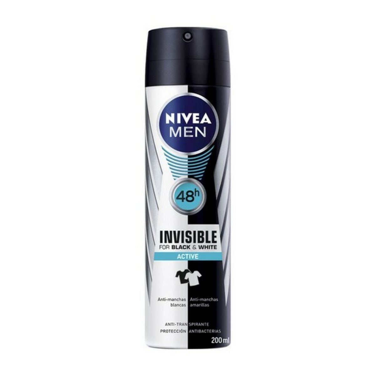 Spray Deodorant Men Black & White Active Nivea Men Black White Active (200 ml) 200 ml Nivea