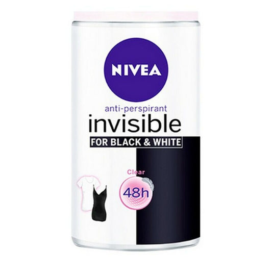 Roll-On Deodorant Black & White Invisible Nivea (50 ml) Nivea