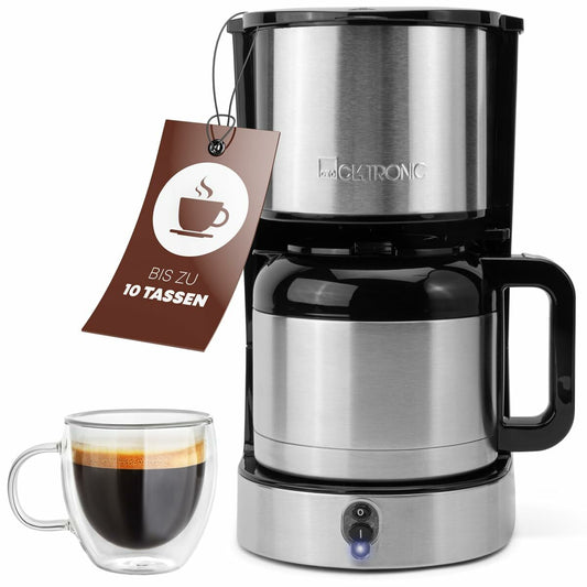 Superautomatic Coffee Maker Clatronic KA 3805 Black Steel 800 W Clatronic