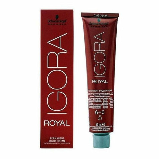 Permanent Dye Schwarzkopf Igora Royal Nº 6-0 Nº 9.0-rubio muy claro Nº 8.0-rubio claro 60 ml Schwarzkopf