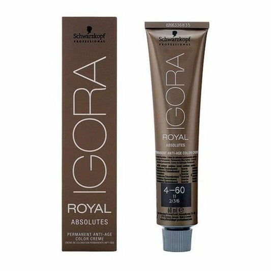 Permanent Anti-Ageing Dye Igora Royal Absolutes Schwarzkopf 4.04579E+12 Nº 4-60 Nº 4-60 60 ml Schwarzkopf