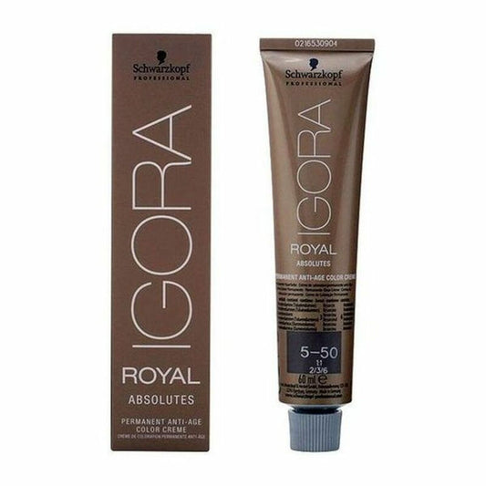 Permanent Anti-Ageing Dye Igora Royal Absolutes Schwarzkopf 4045787200768 Nº 5-50 Nº 5-50 60 ml Schwarzkopf