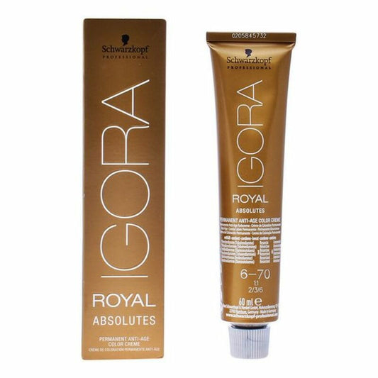 Anti-Ageing Colouring Gel Igora Absolutes N6-70 Schwarzkopf (60 ml) Schwarzkopf