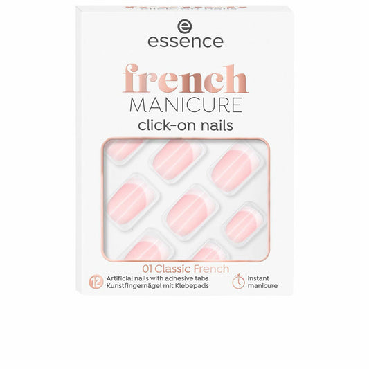 False nails Essence French Self-adhesives Reusable Nº 01 Classic french (12 Units) Essence