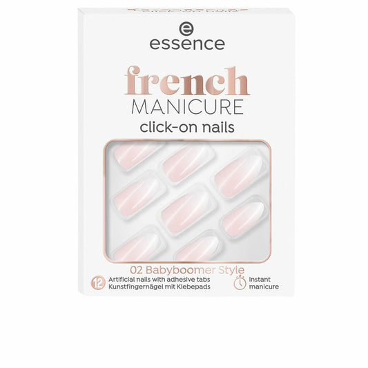 False nails Essence French Self-adhesives Reusable Nº 02 Babyboomer style (12 Units) Essence