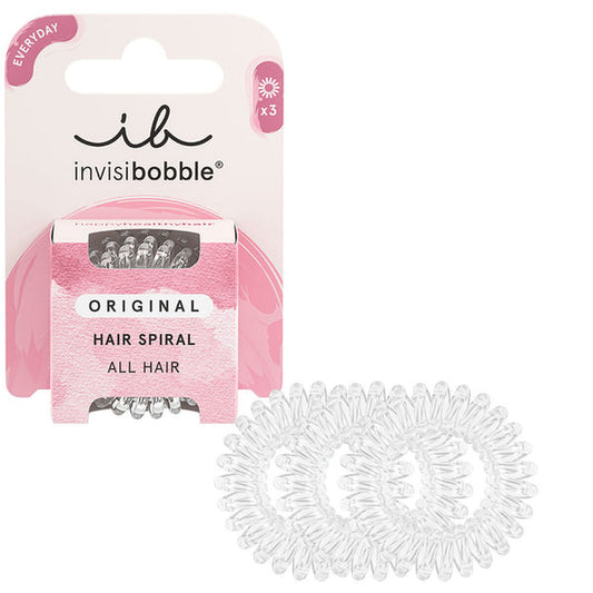 Hair ties Invisibobble Invisibobble Elastic Spiral Transparent 3 Units Invisibobble