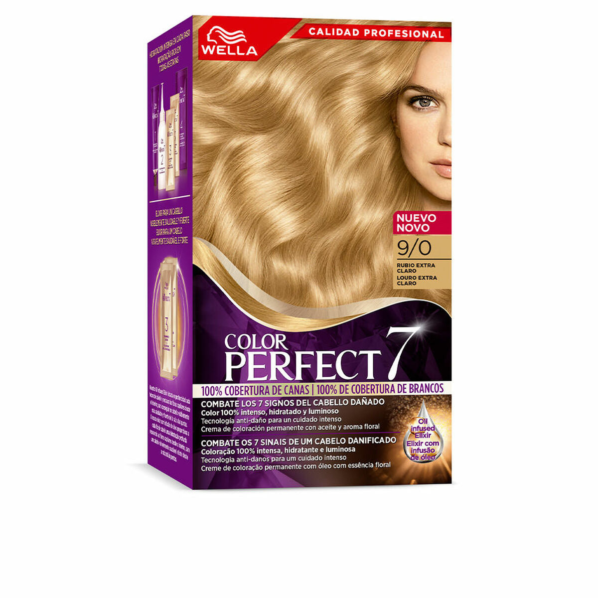 Permanent Dye Wella Color Perfect 7 Nº 9/0 Grey Hair 60 ml Bright Blonde Wella