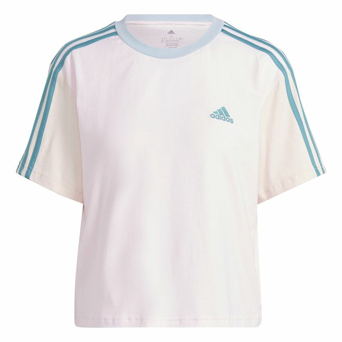 Women’s Short Sleeve T-Shirt Adidas 3S Cr White