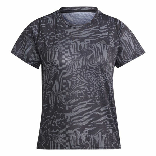 Women’s Short Sleeve T-Shirt Adidas Ri 3B Aop Black