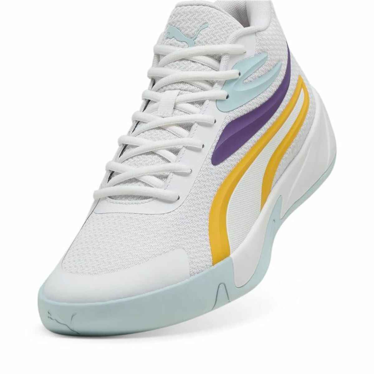 Basketball Shoes for Adults Puma Court Pro White Yellow