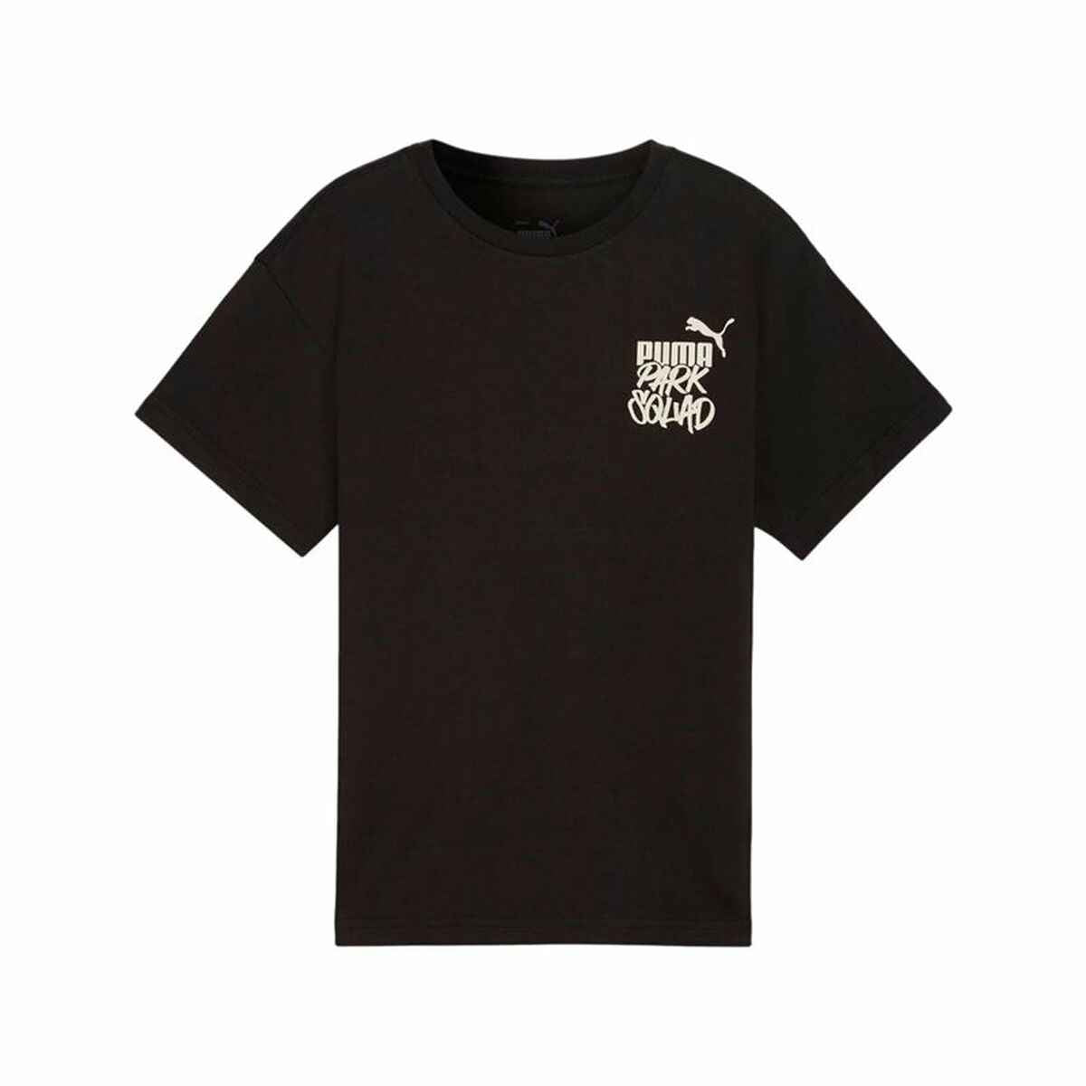 Child's Short Sleeve T-Shirt Puma Essenntials+ Mid 90S Graphic Black