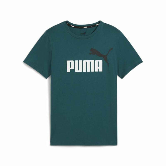 Child's Short Sleeve T-Shirt Puma Ess+ 2 Col Logo