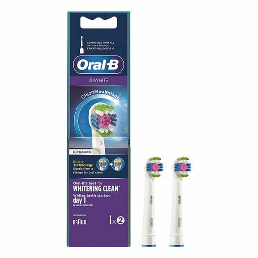 Replacement Head 3D White Whitening Clean Oral-B D White Whitening Clean (2 pcs) 2 Units Oral-B