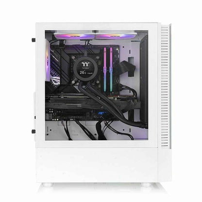 ATX Semi-tower Box THERMALTAKE View 200 TG Snow ARGB White