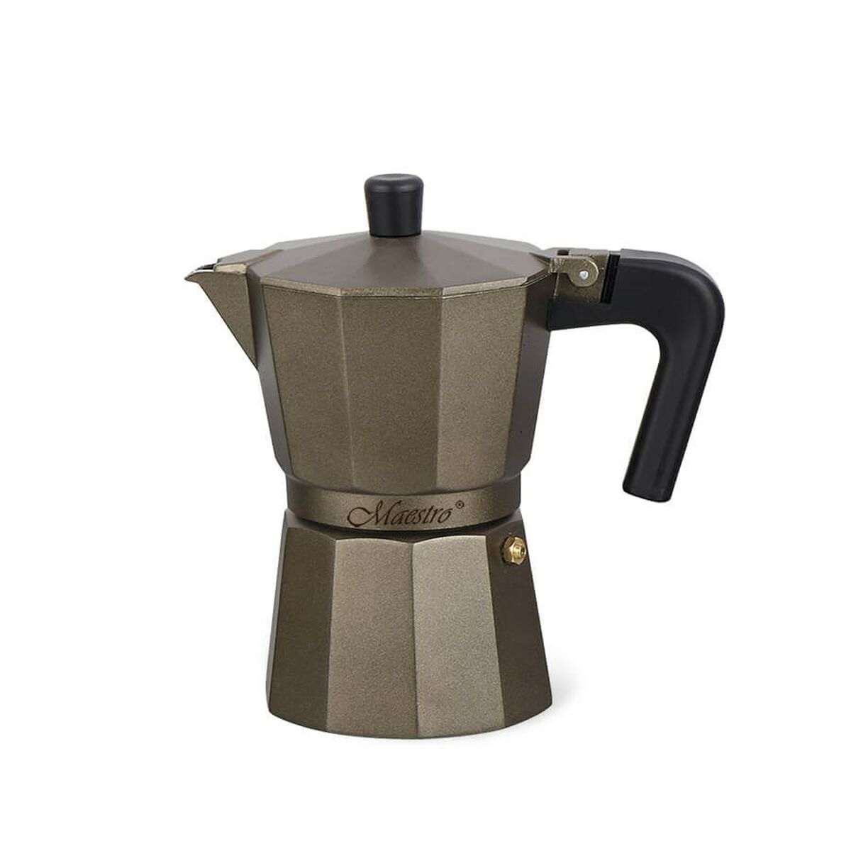 Italian Coffee Pot Feel Maestro MR-1666-6-BROWN Black Bronze Aluminium 300 ml 6 Cups Feel Maestro