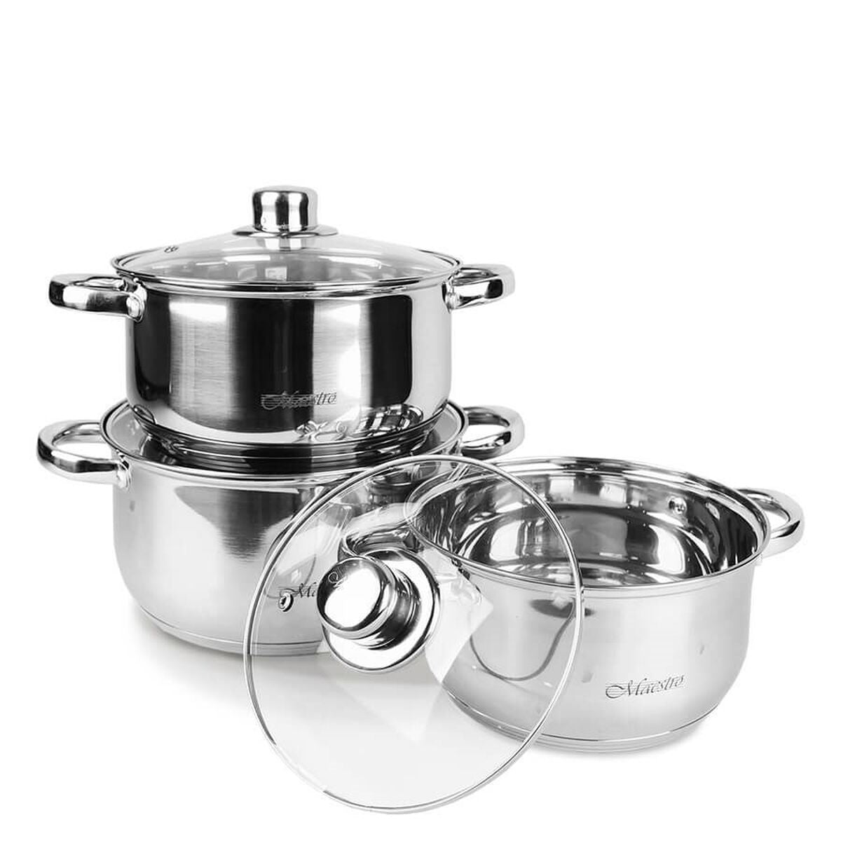 Saucepans Feel Maestro MR-2020-6M Silver Feel Maestro