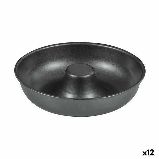 Oven Mould Quttin Doughnuts Carbon steel Black Ø 21 cm 21 x 5 cm (12 Units)