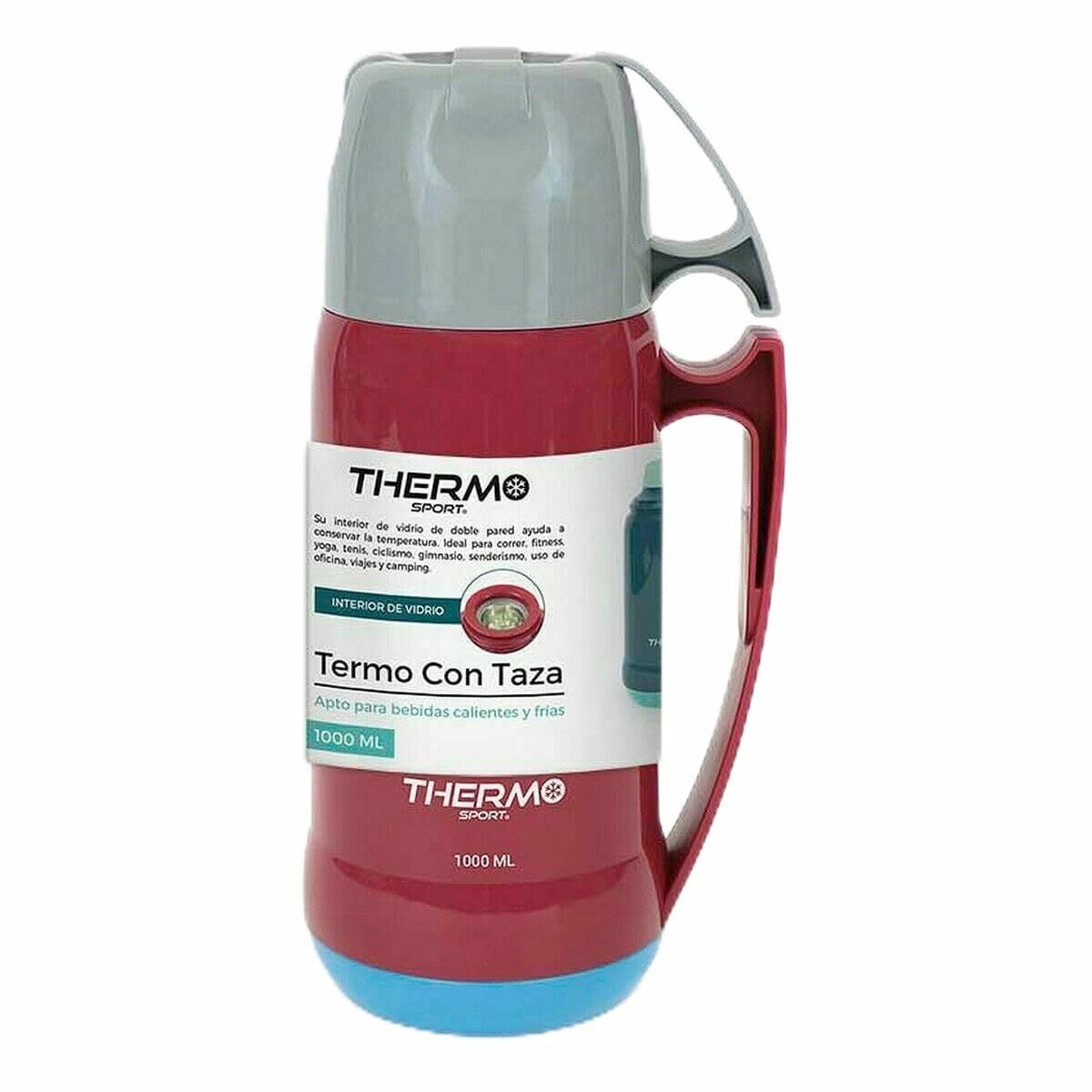 Travel thermos flask ThermoSport 1 L Multicolour 12 Units