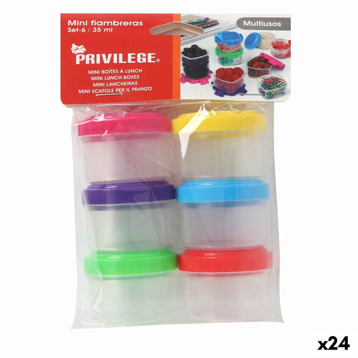 Tubs Privilege 35 ml Ø 4,5 x 3 cm 6 Pieces (24 Units)