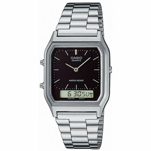 Unisex Watch Casio EDGY COLLECTION - BLACK Black Silver Casio