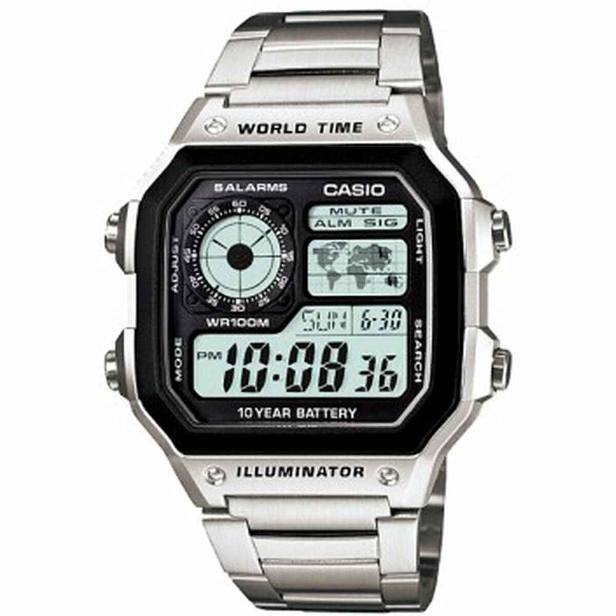 Men's Watch Casio AE-1200WHD-1AVEF Black Silver