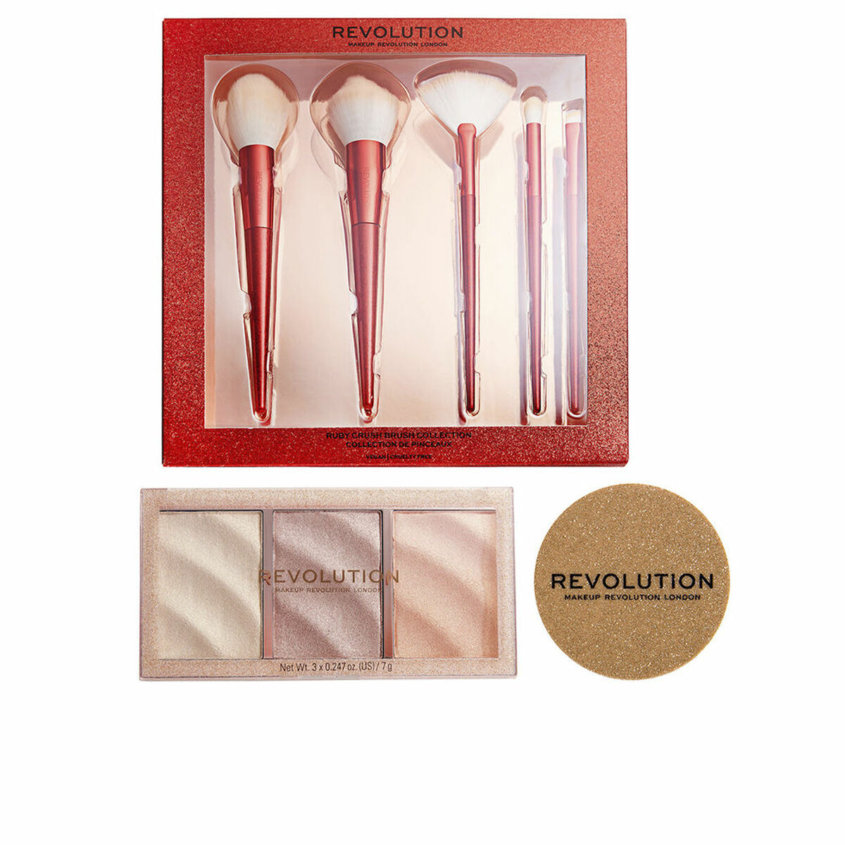 Make-Up Set Revolution Make Up Highlighter 3 Pieces Revolution Make Up