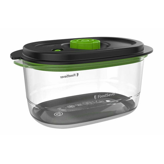 Lunch box Foodsaver FFC022X Black Transparent Plastic 1,2 L