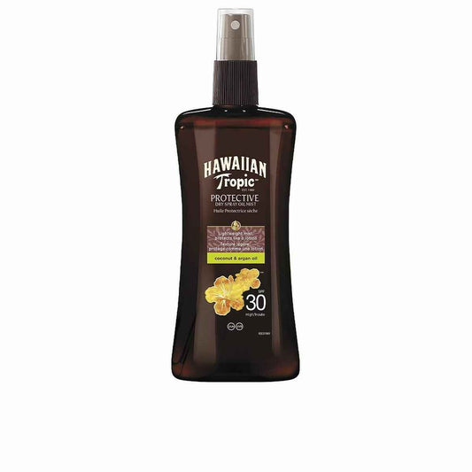 Sunscreen Oil Hawaiian Tropic Y301765200 Spf 30 Coconut Argan