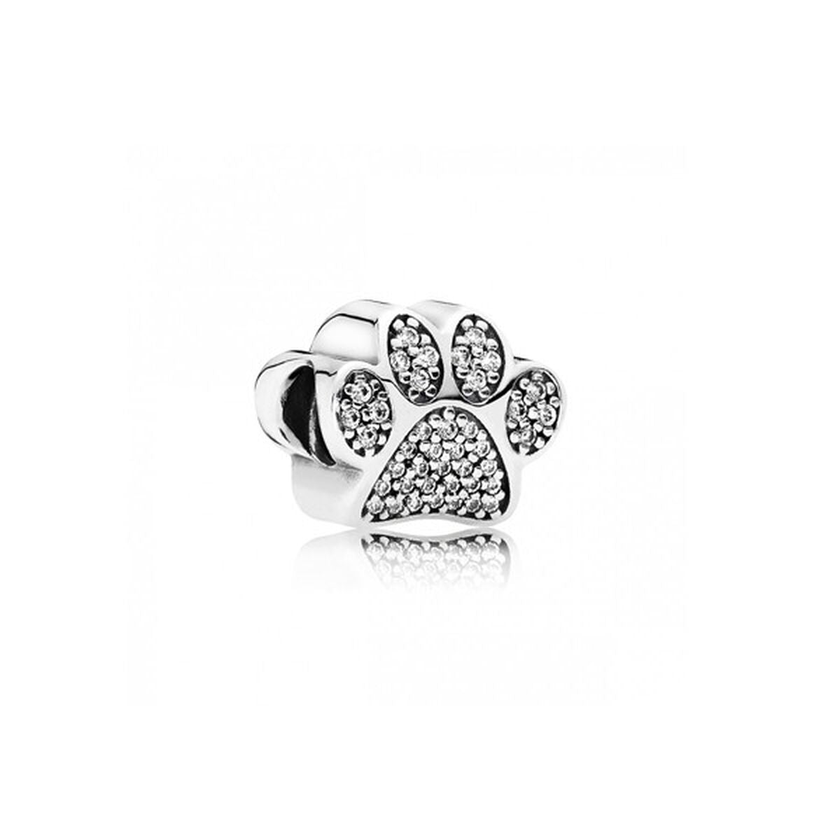 Ladies' Beads Pandora SPARKLING PAW PRINT & HEART byKim Pandora