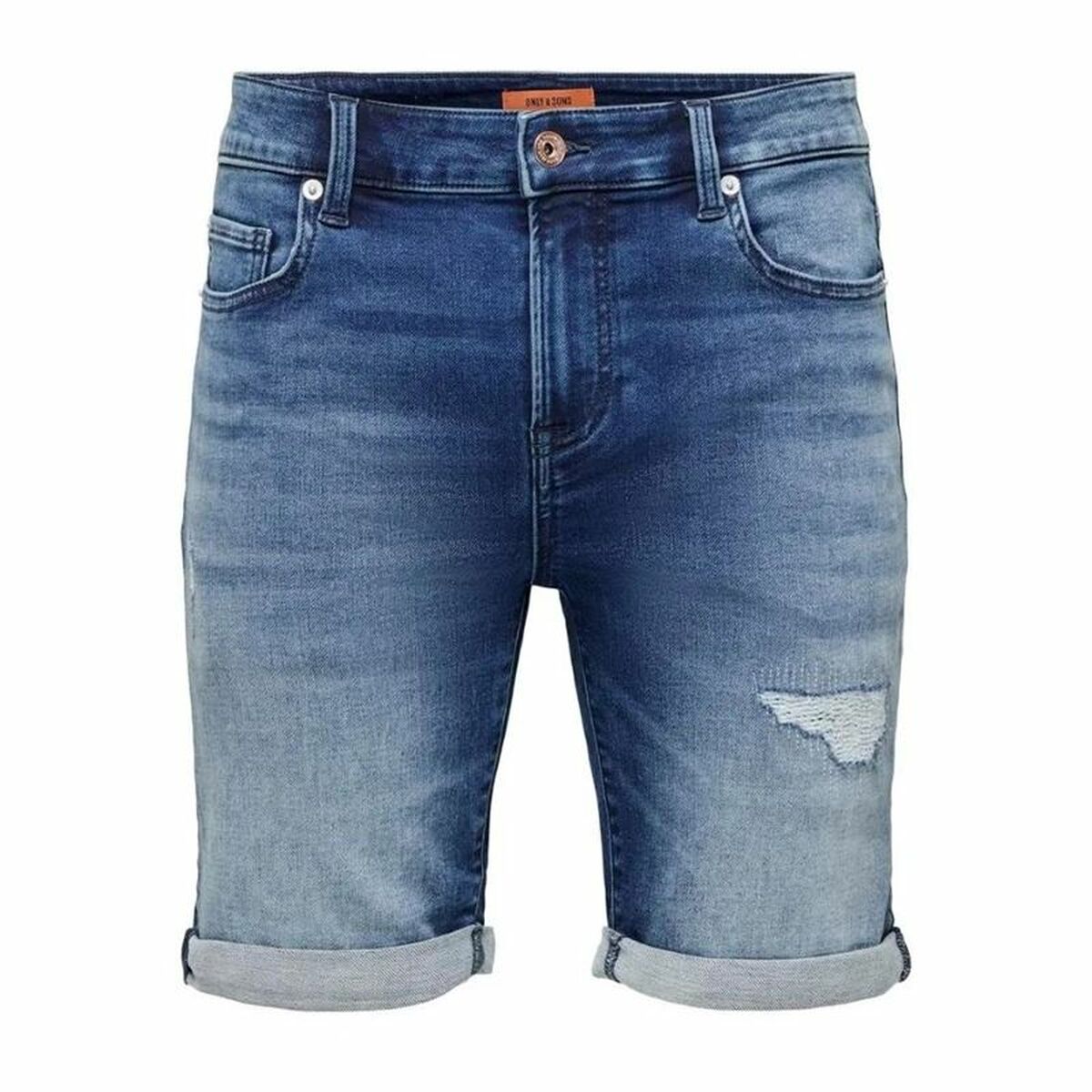 Men's Denim Shorts Only & Sons Onsply Dark Mid Blue Blue