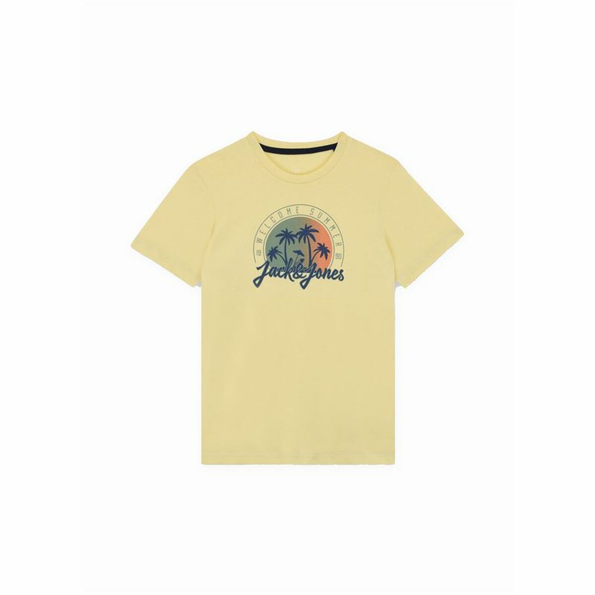 Child's Short Sleeve T-Shirt Jack & Jones Jjsummer Smu Vibe Tee Yellow