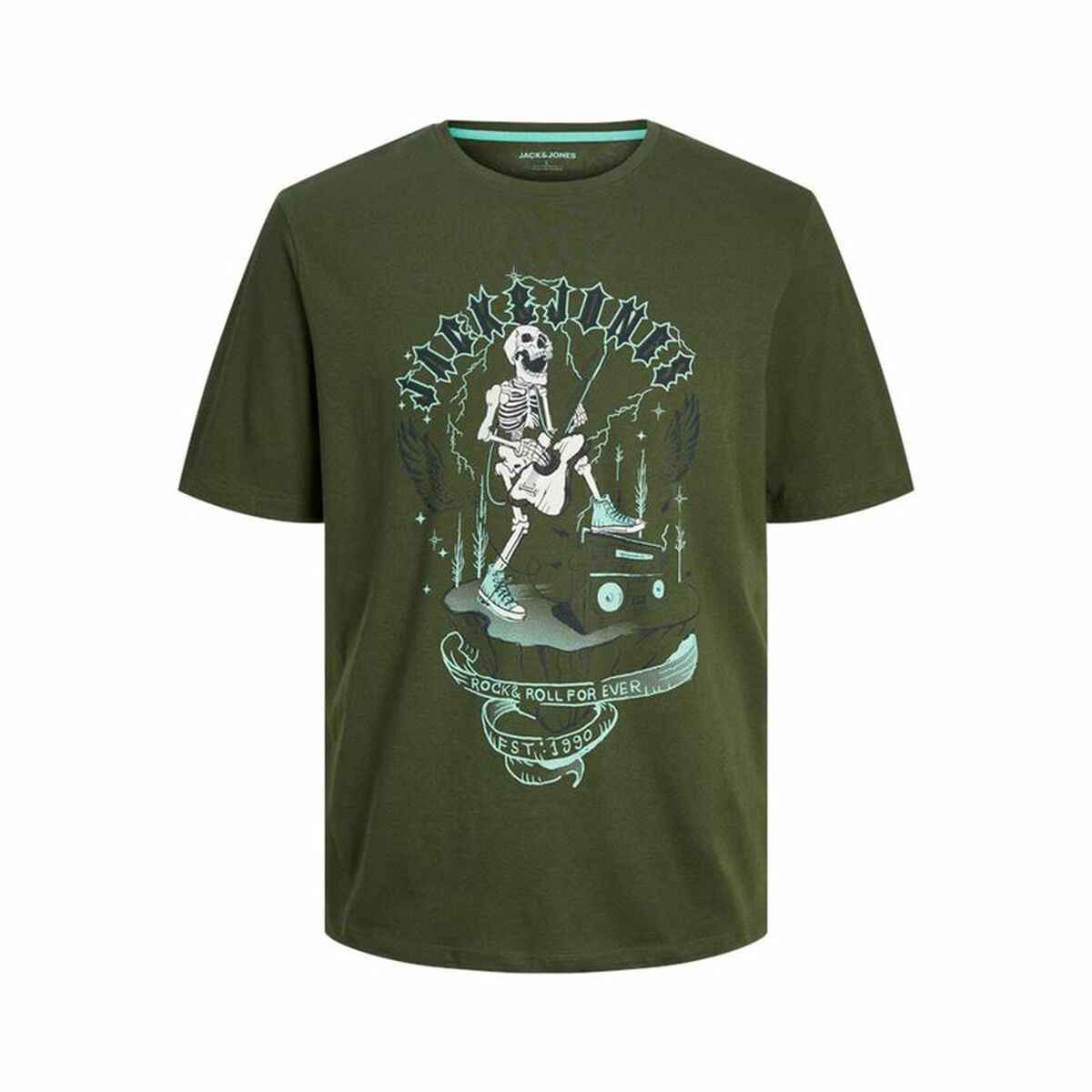 Men’s Short Sleeve T-Shirt Jack & Jones Olive