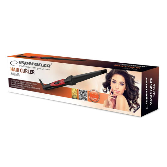 Curling Tongs Esperanza SALMA Black Red Black / Rose Gold Esperanza