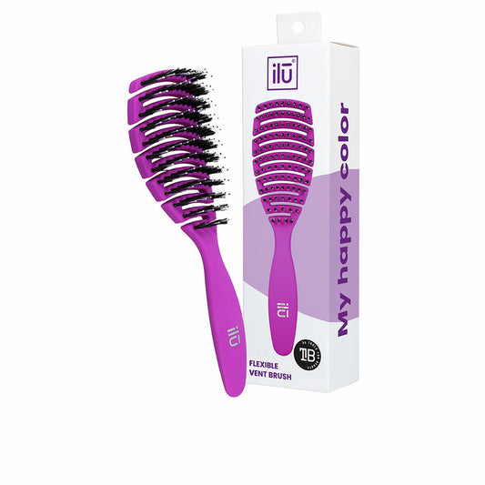 Detangling Hairbrush Ilū Flexible Vent Purple Ilū