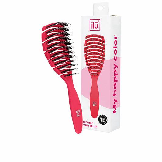 Detangling Hairbrush Ilū Flexible Vent Pink Ilū