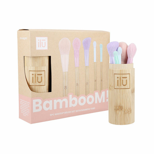 Set of Make-up Brushes Ilū Bamboom Lote Multicolour 6 Pieces Ilū