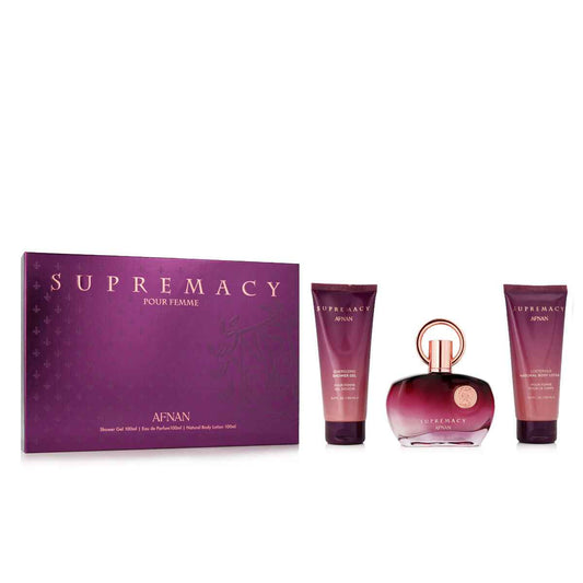 Women's Perfume Set Afnan 3 Pieces Supremacy Purple