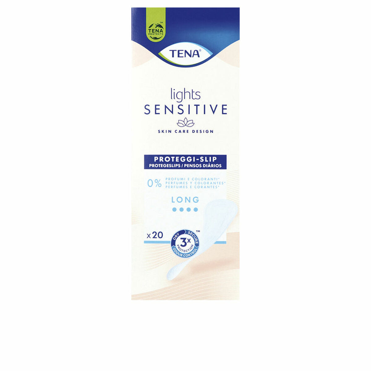 Maxi Plus panty liner Tena Lights Sensitive 20 Units Tena