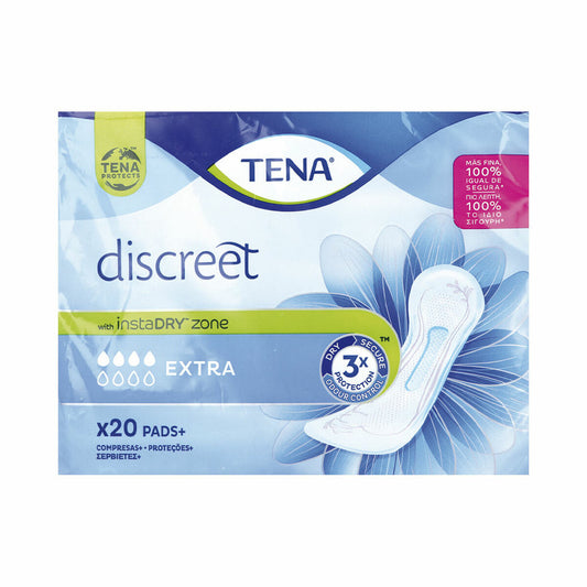 Normal sanitary pads without wings Tena Discreet Extra 20 Units Tena