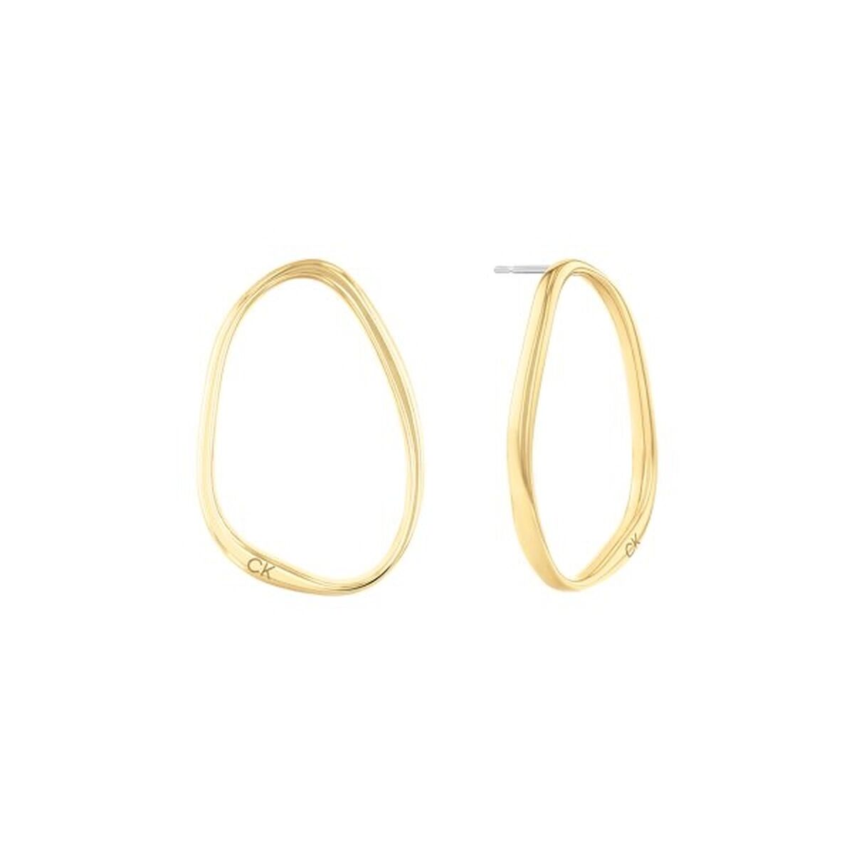 Ladies' Earrings Calvin Klein SCULPTURAL Stainless steel Golden Calvin Klein