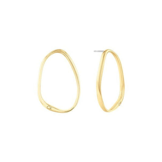 Ladies' Earrings Calvin Klein SCULPTURAL Stainless steel Golden Calvin Klein