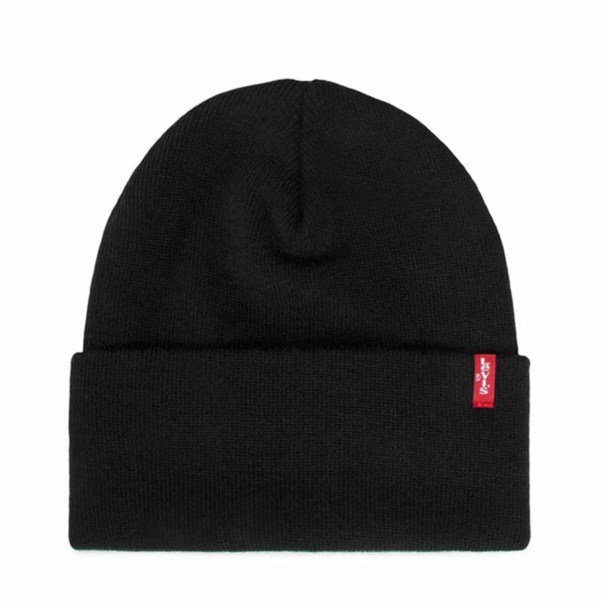 Hat Levi's Slouchy Red Tab Beanie Black