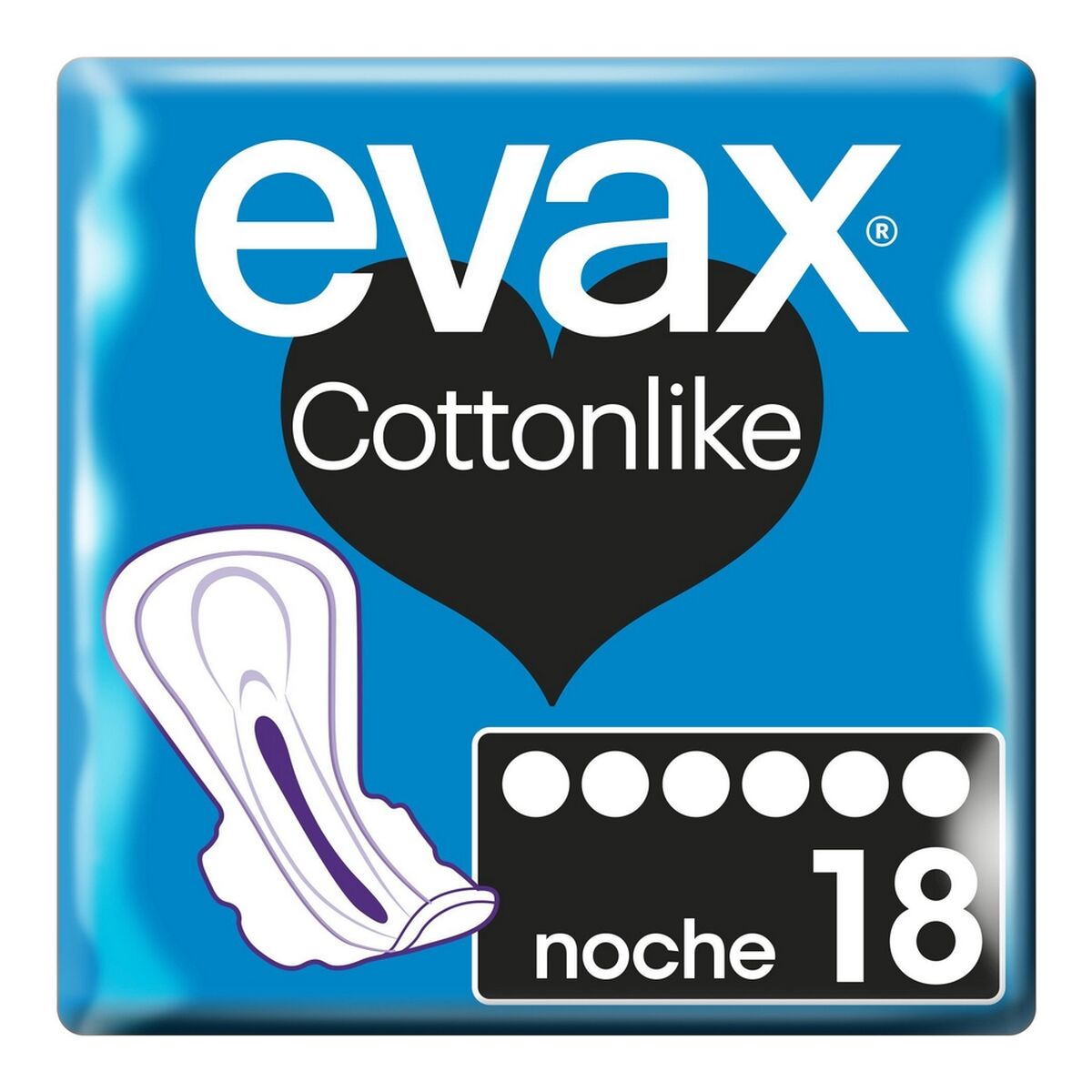 Night Sanitary Pads with Wings Evax COTTONLIKE (9 uds) Evax