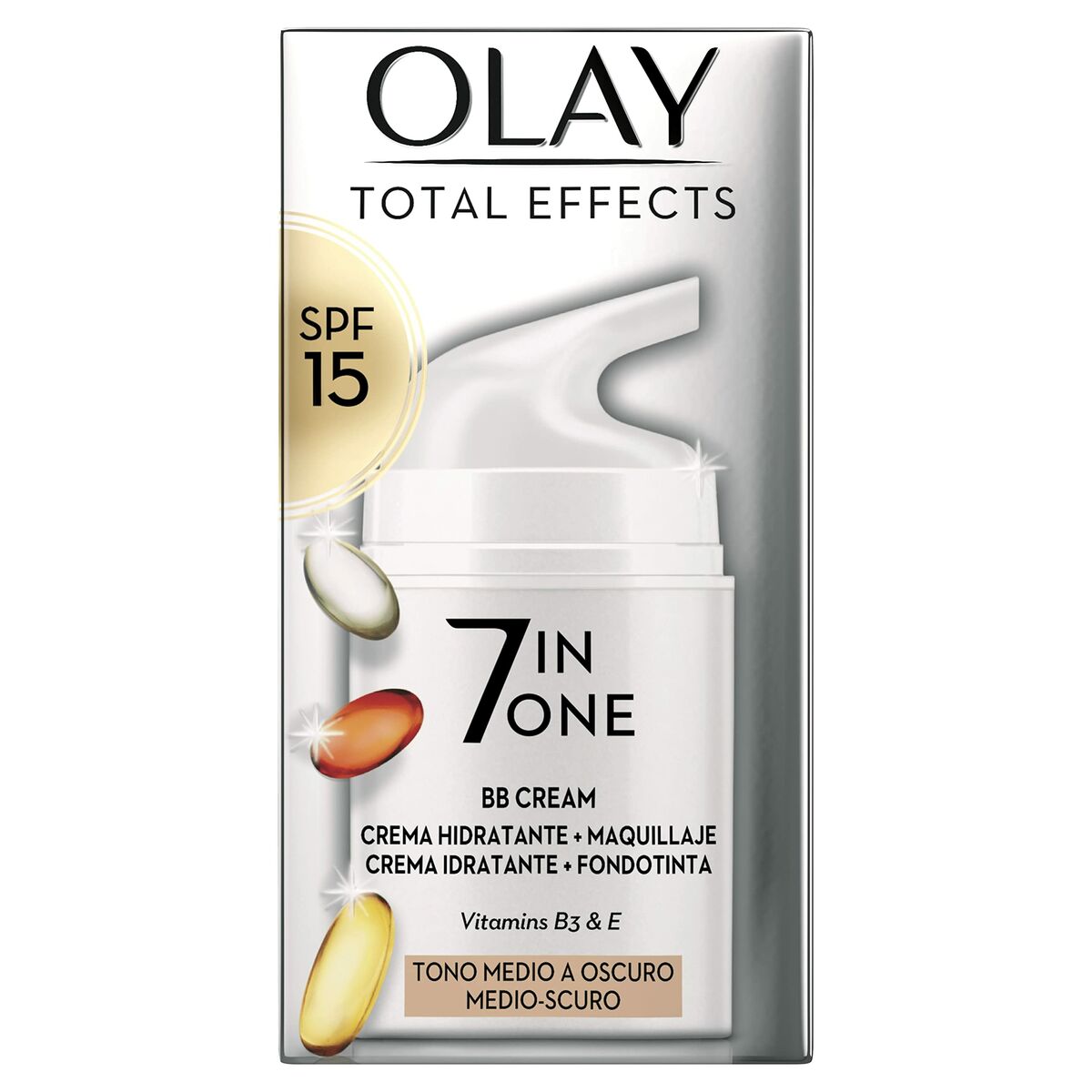 Hydrating Cream with Colour Olay Total Effects Bb Cream Medium Dark Spf 15 50 ml