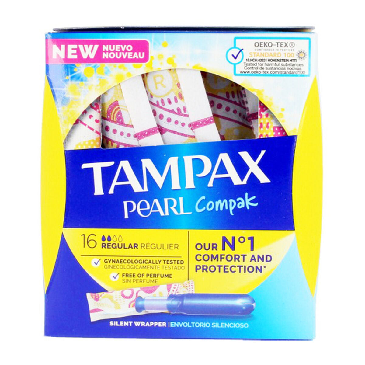 Regular Tampons PEARL Tampax (16 uds) (16 uds) (18 uds) Tampax