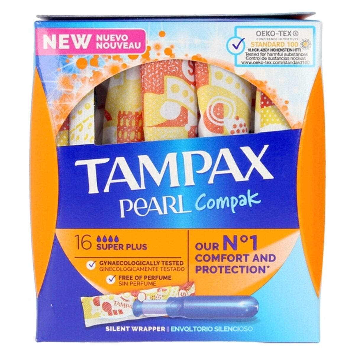 Super Plus Tampon Pearl Compak Tampax Tampax Pearl Compak 16 Units Tampax