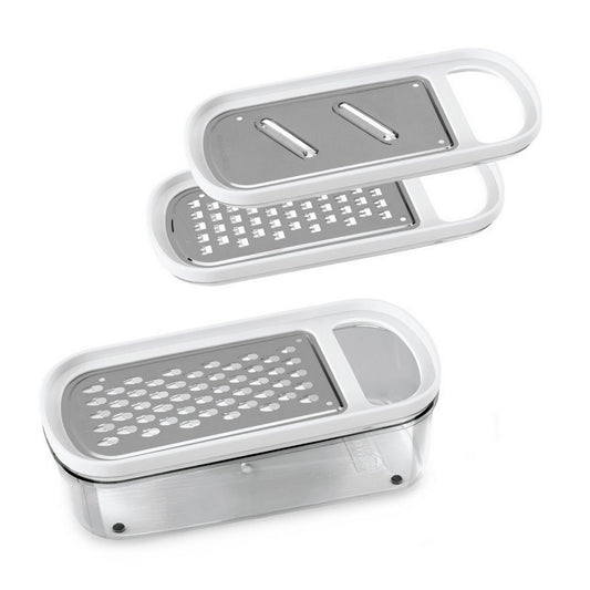 Grater with Container Metaltex Rap-Box 3-in-1 ABS Acrylic (21 cm)