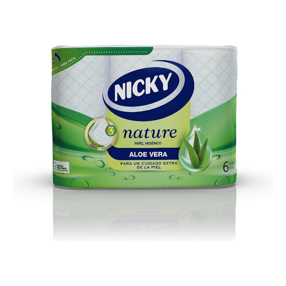 Toilet Roll Nature Aloe Vera Nicky Nature Aloe Vera (6 uds) Nicky